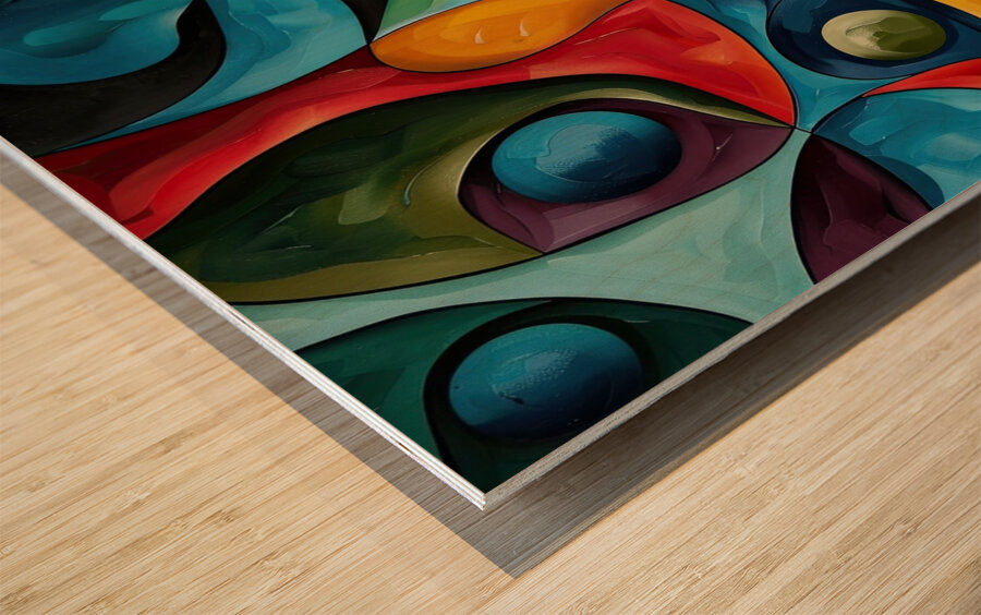 Chromatic Rhapsody 79B2D3 59 Wood print