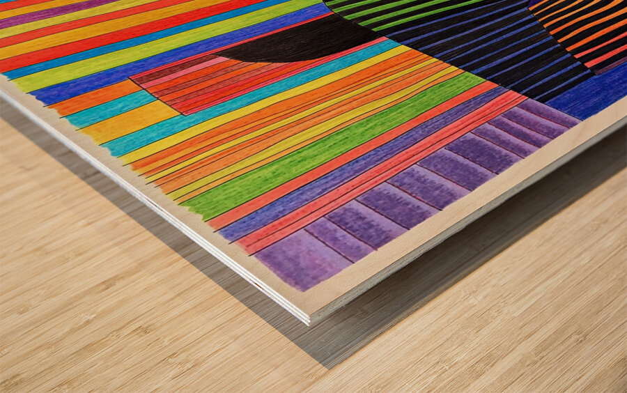 Chromatic Rhapsody 7H3N2P 63 Wood print