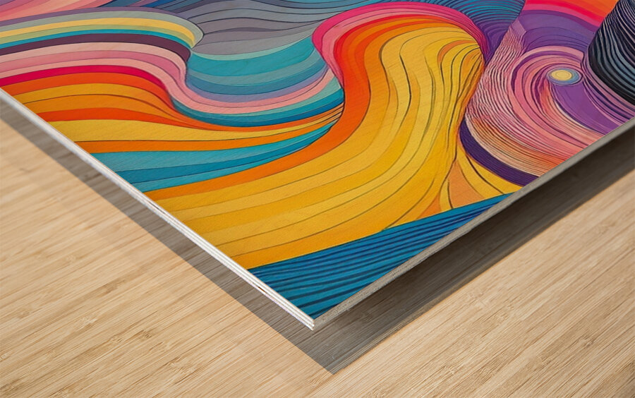 Chromatic Rhapsody Flow H9P4N 58 Wood print