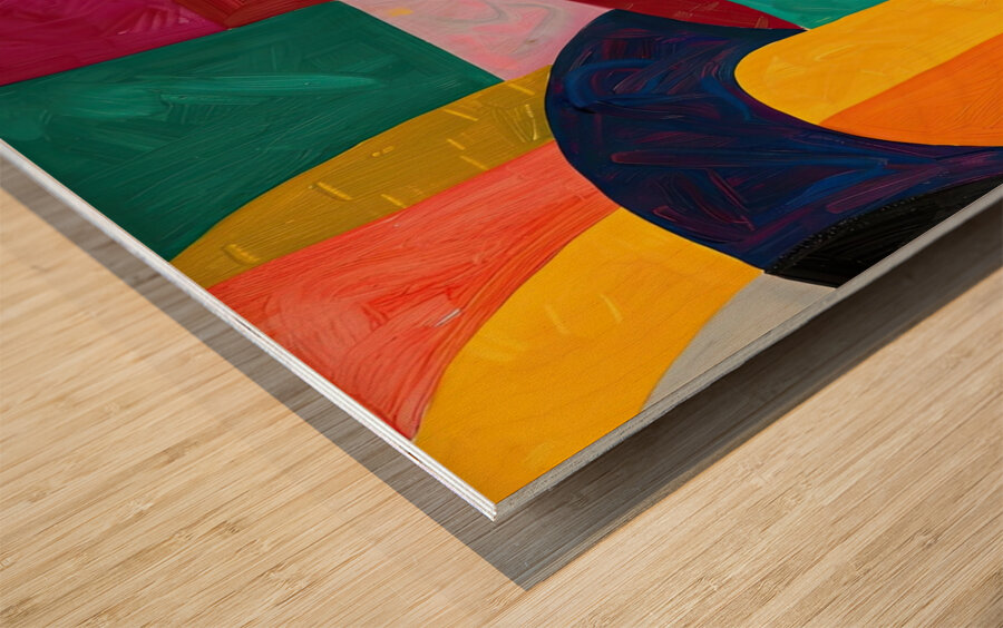 Chromatic Rhapsody H3N2P9 57 Wood print