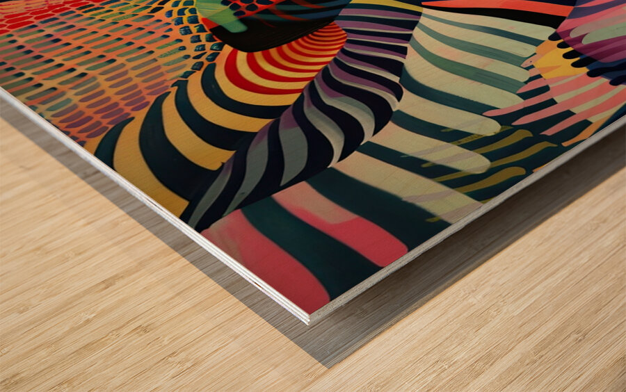 Chromatic Rhapsody H3N9B2 64 Wood print