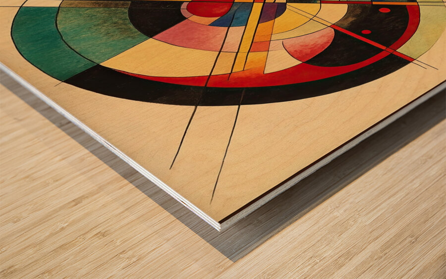 Circular Composition K529HJ 65 Wood print