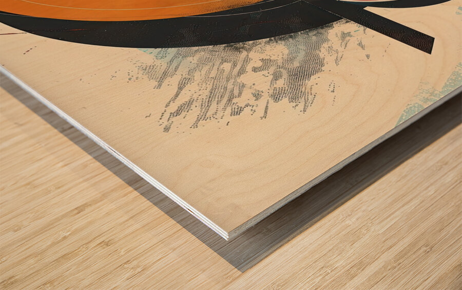Circular Interplay 7H3N2B 58 Wood print