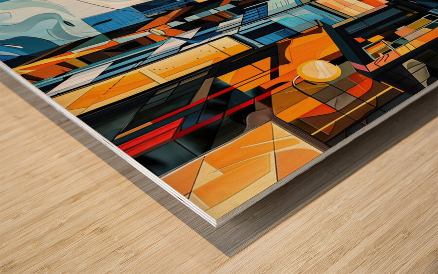 City Reflections 8294HJ 48 Wood print