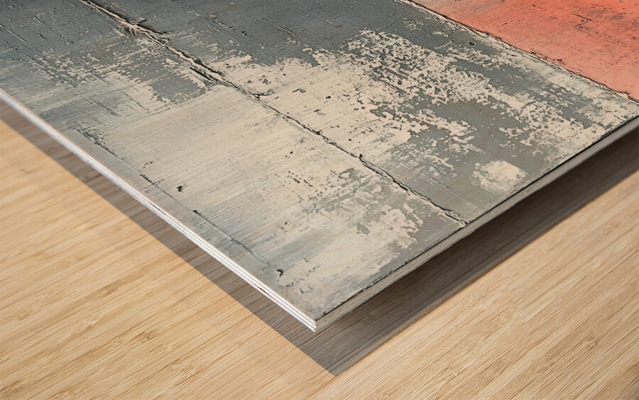 Coral Dusk Divide H92N3Z 48 Wood print