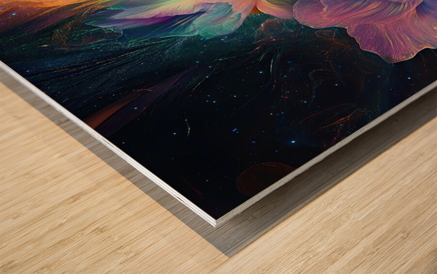 Cosmic Iris Bloom H29P3N 60 Wood print