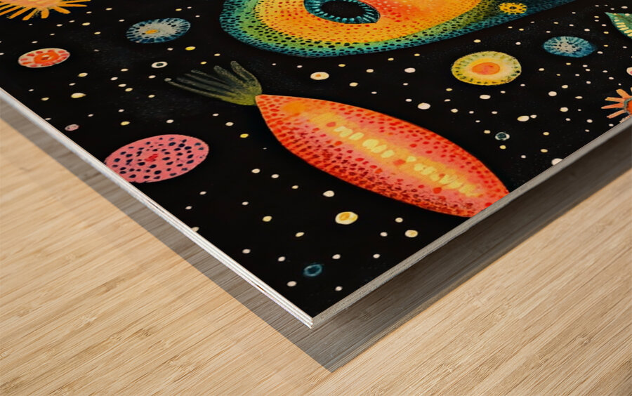 Cosmic Microcosm 4H9N2Z 55 Wood print