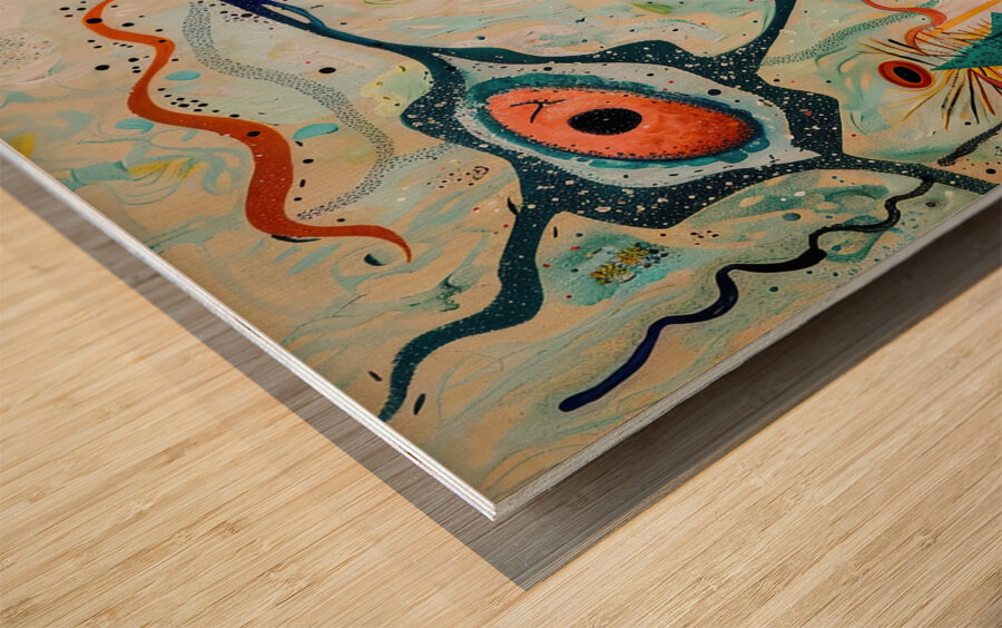 Cosmic Microcosm Dance 7P3HNJ 55 Wood print