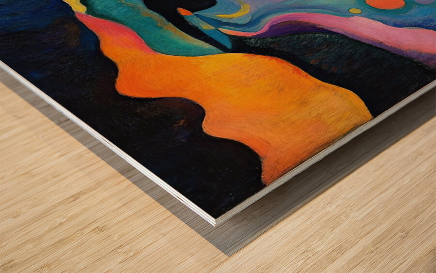 Cosmic River Flow H9P4Z2 55 Wood print