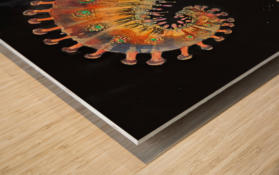 Cosmic Serpent Dance H29N3Z 62 Wood print