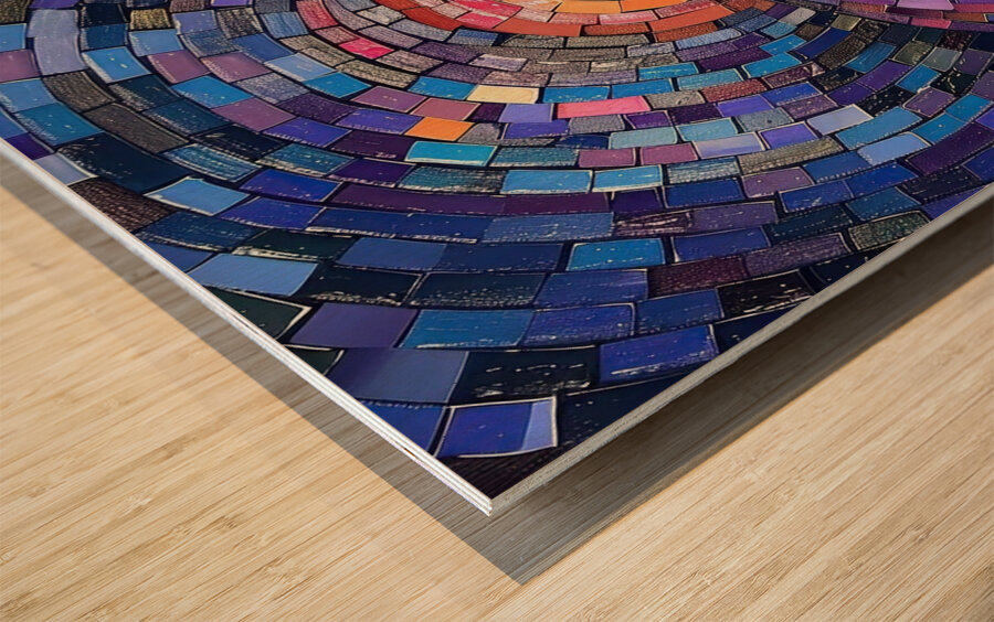 Cosmic Spiral Pathway 7892B 45 Wood print