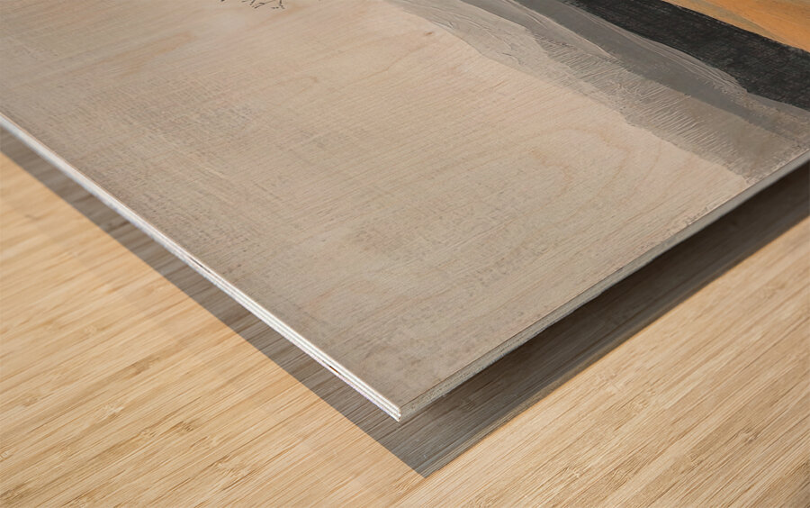 Crimson Horizon Echoes Y29N7 57 Wood print