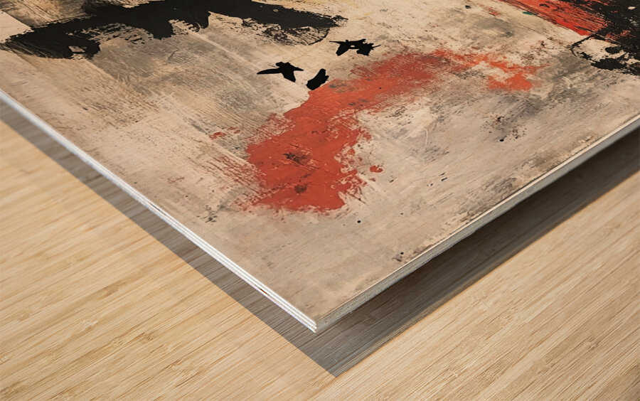 Crimson Horizon Flight 2H9P3Z 60 Wood print