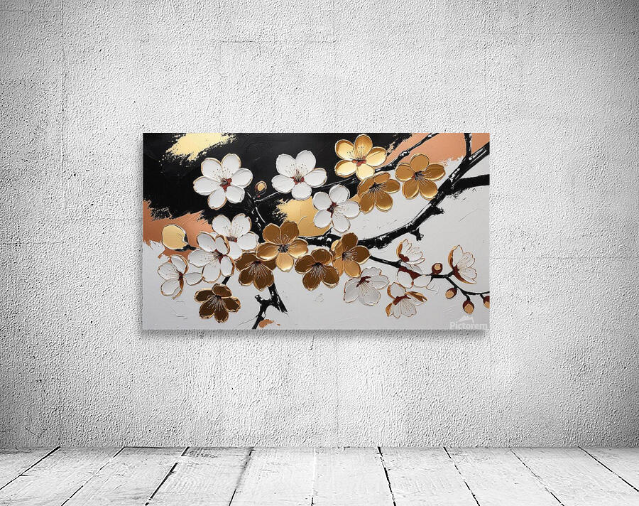 Metallic Blooms Wall Preview