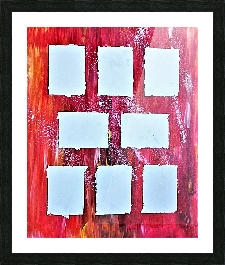 Wall blocks left Picture Frame print