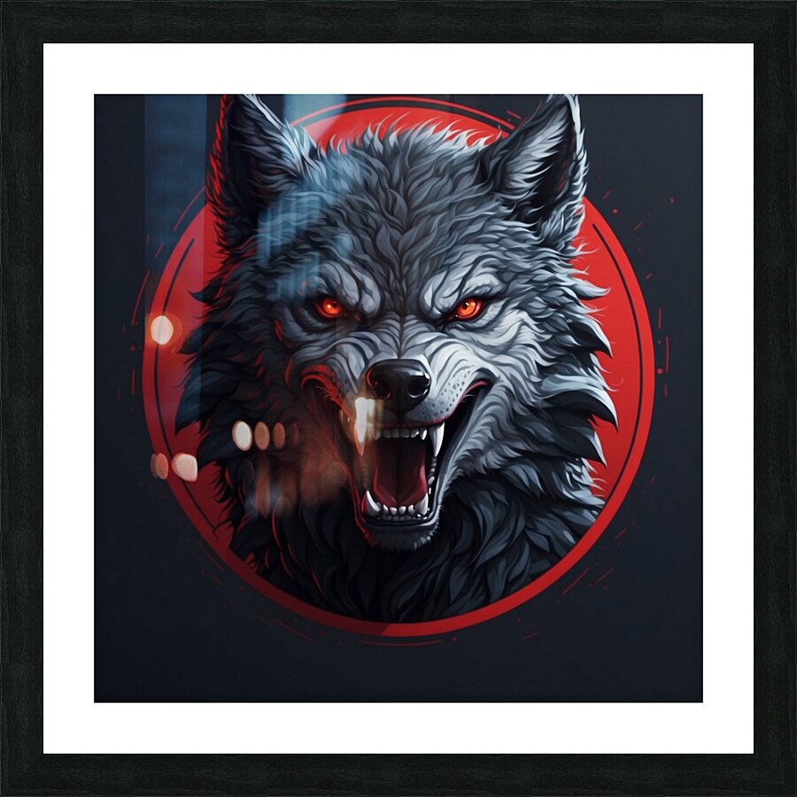 THE WOLF Picture Frame print
