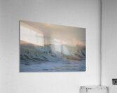 Pink Dawn Wave Spray  48.32 Acrylic Print