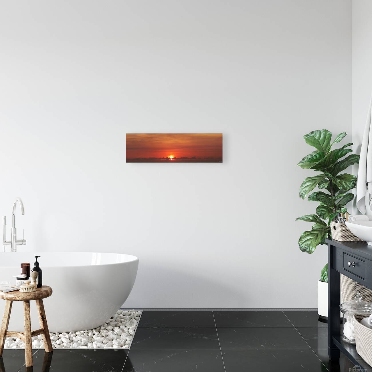 Red Dawn With Clouds  72.22 Reproduction