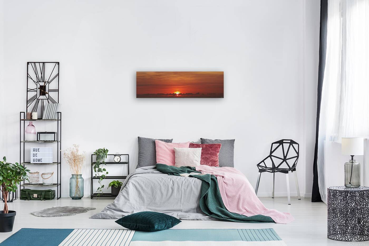 Red Dawn With Clouds  96.29 Reproduction