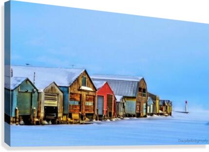 Boat Houses Canvas Print