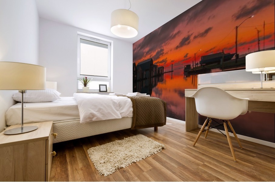 before sun up. Mural print