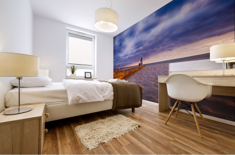 Golden Pier Mural print