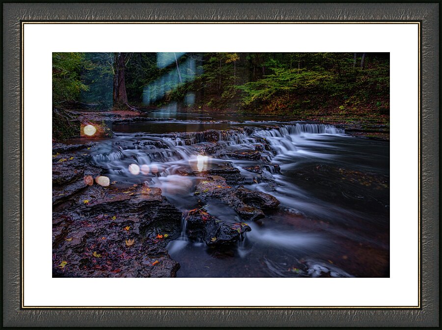 cascading waters johnny boyd Picture Frame print