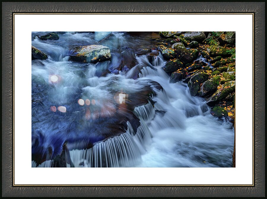 flat rock cascade johnny boyd Picture Frame print