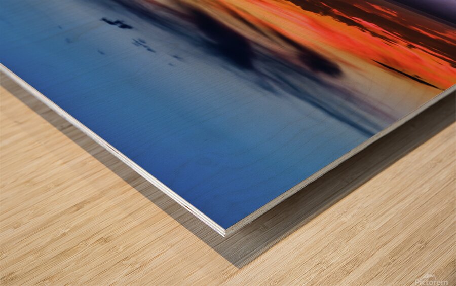 a la sal sunset johnny boyd Wood print