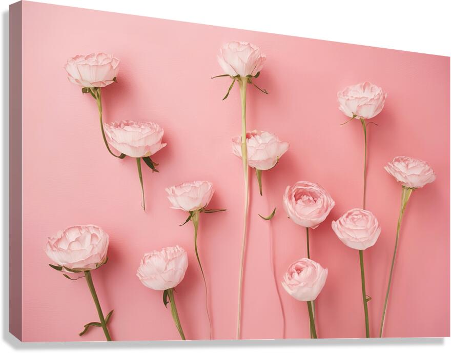 Pastel pink background 2 Canvas Print