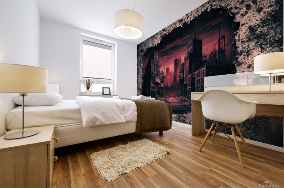 Dark grunge texture background 4 Mural print