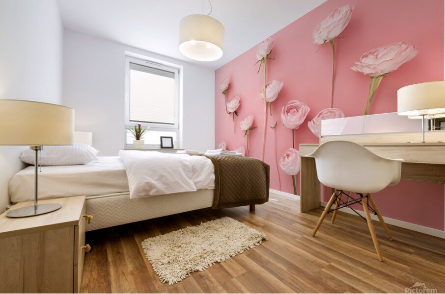 Pastel pink background 2 Mural print