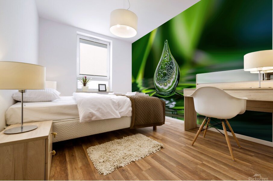 Water drop close up Mural print