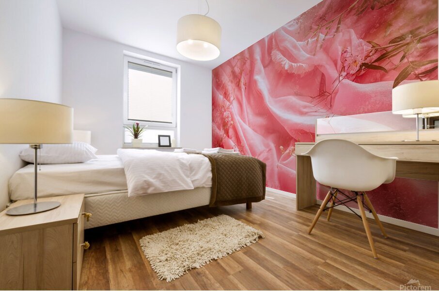 Pastel pink background 1 Mural print