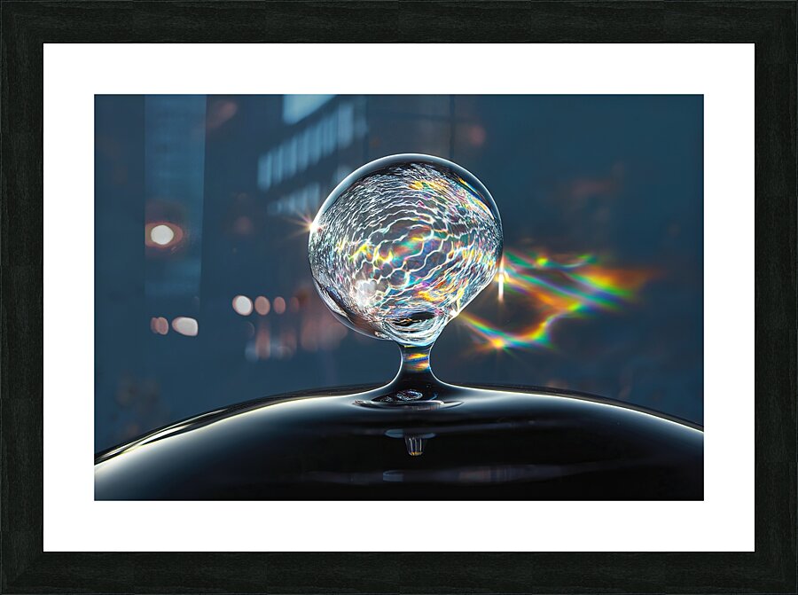 Water drop close up 2 Picture Frame print
