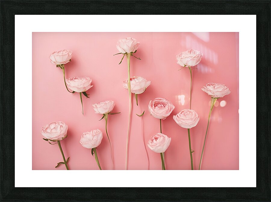 Pastel pink background 2 Picture Frame print