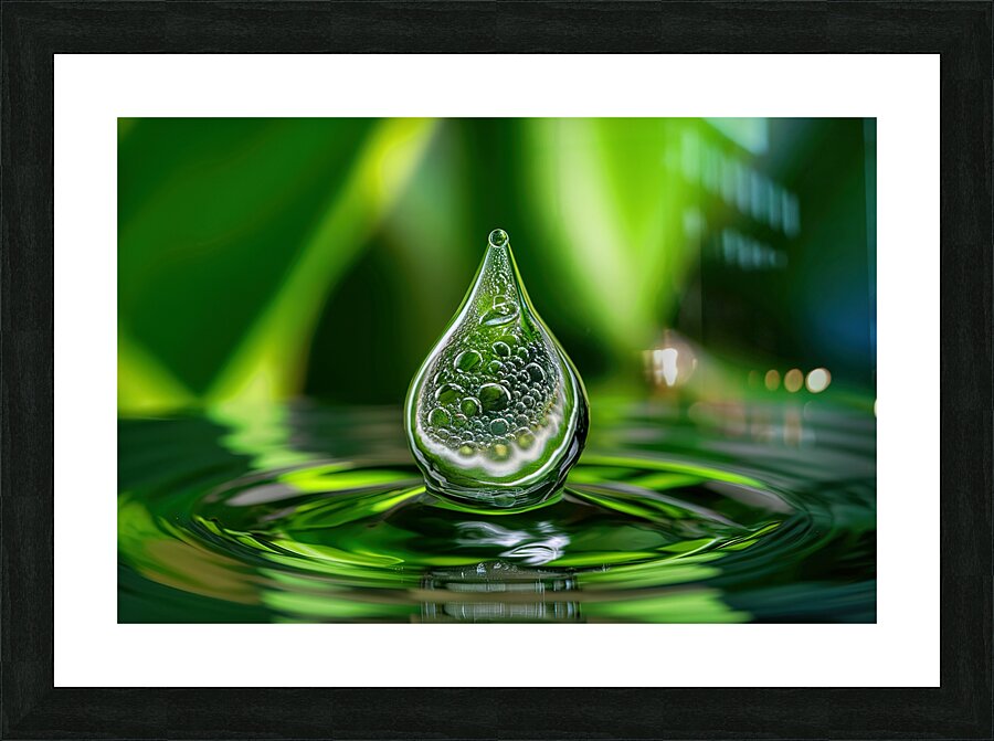 Water drop close up Picture Frame print