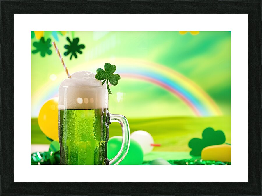 Cold beer for St Picture Frame print