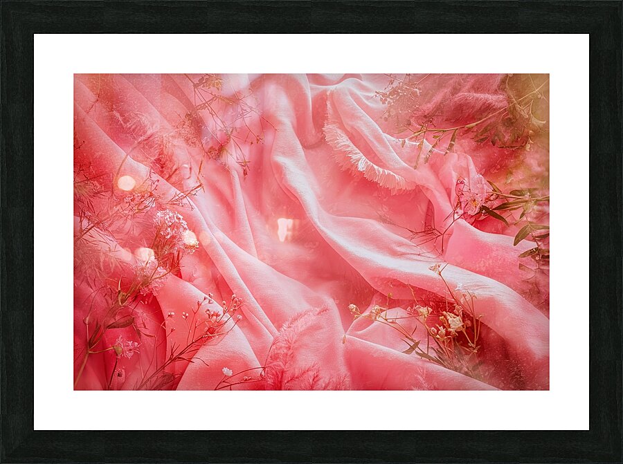 Pastel pink background 1 Picture Frame print