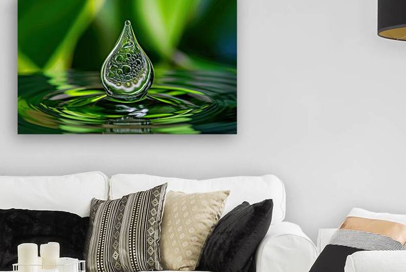 Water drop close up by Mirela Poiana