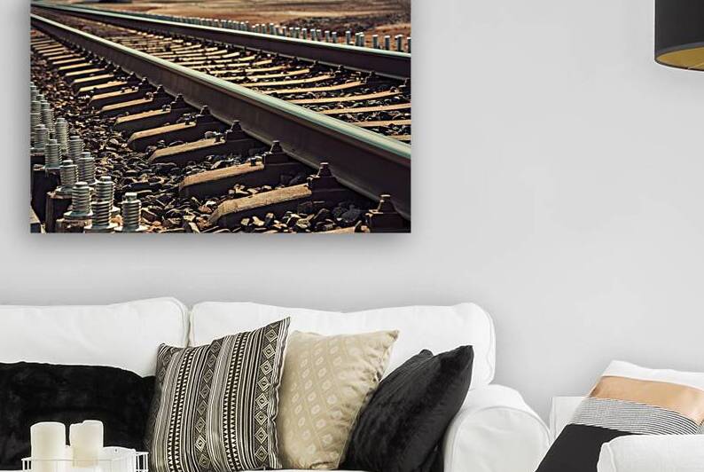 A railway track meticulously aligned and bordered by Mirela Poiana