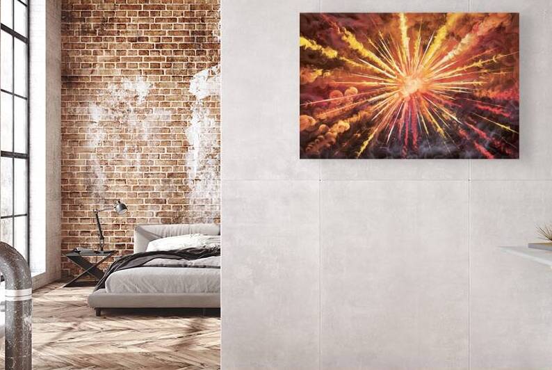 abstract background beautiful rays of light 1 by Mirela Poiana