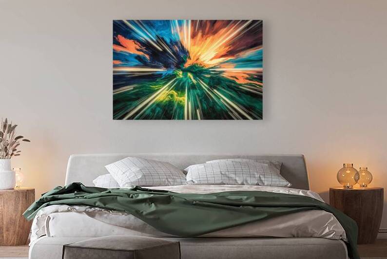 abstract background beautiful rays of light 2 by Mirela Poiana
