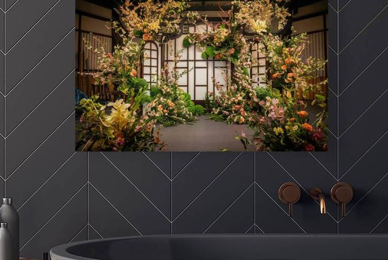Wedding backdrop aesthetic flower decoration indo by Mirela Poiana