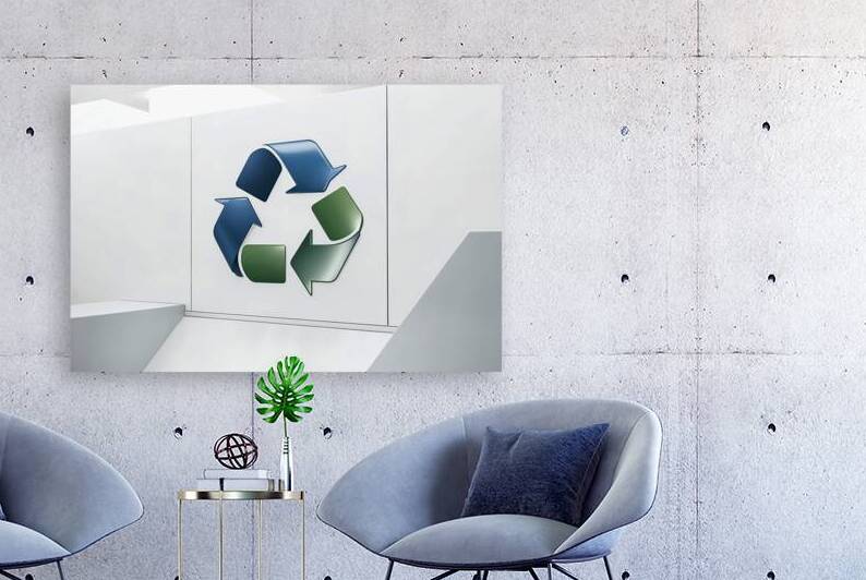 A recycling symbol prominently displayed in the c 1722837445.341 by Mirela Poiana