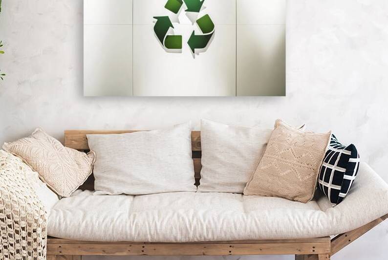 A recycling symbol prominently displayed in the c 1722837443.1549 by Mirela Poiana
