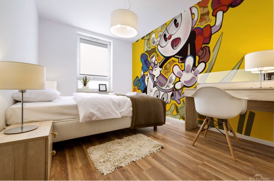 Cuphead Mural print