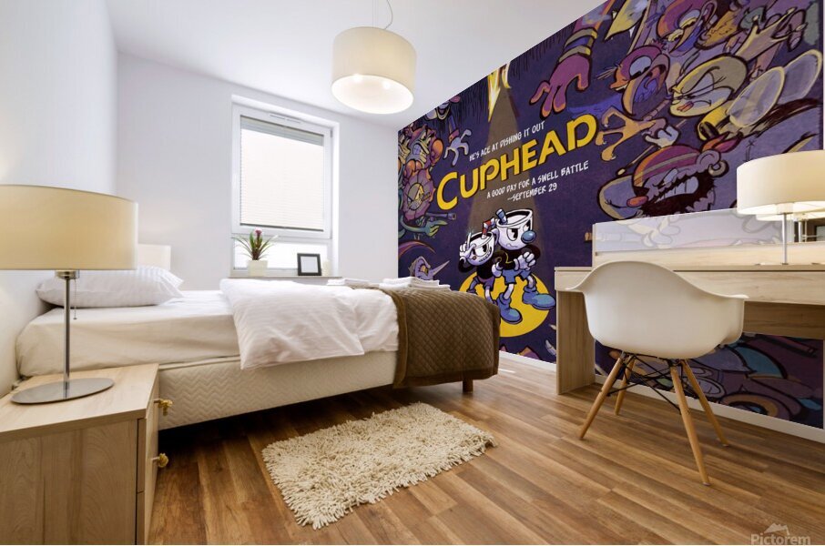 Cuphead Mural print