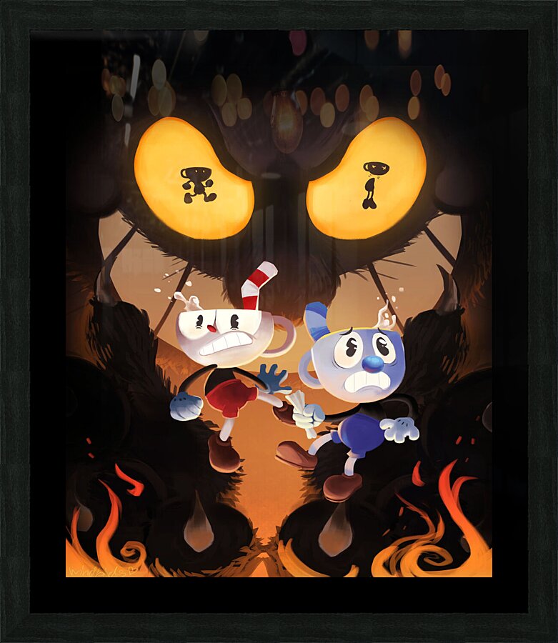 Cuphead Picture Frame print