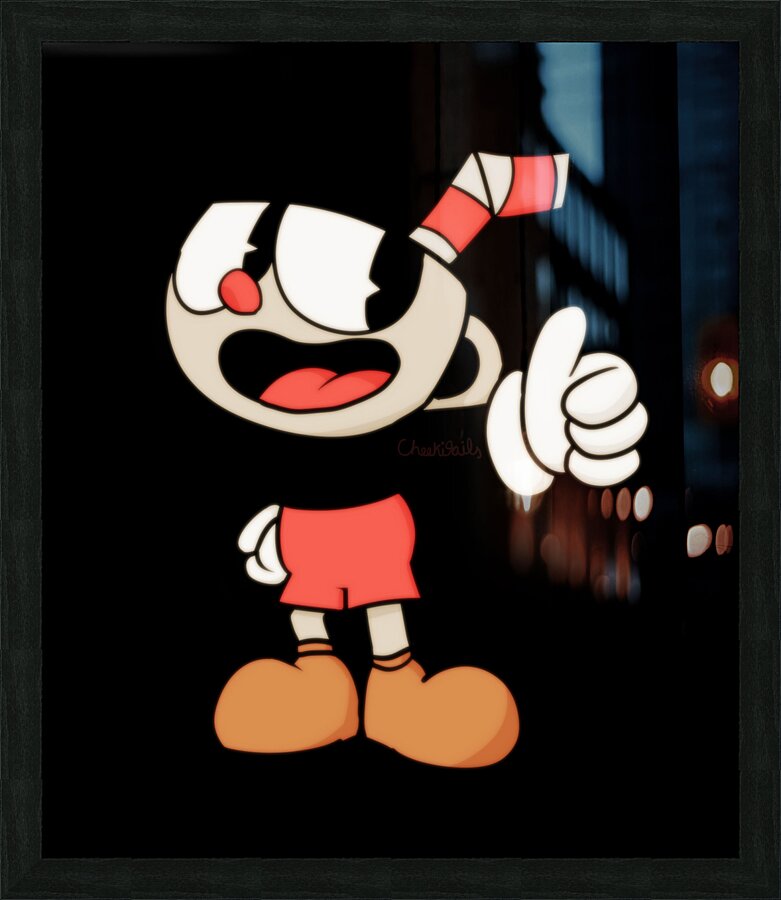 Cuphead Picture Frame print